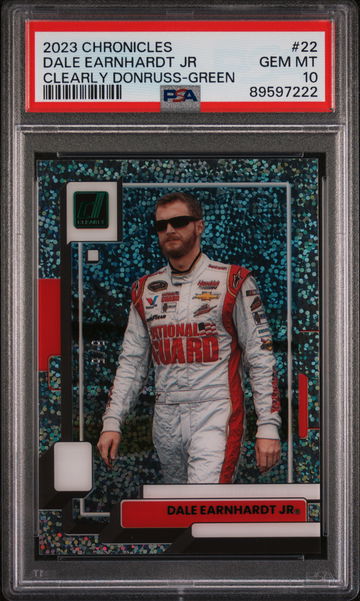 2023 Panini Chronicles Clearly Donruss-Green Dale Earnhardt Jr #22 PSA 10