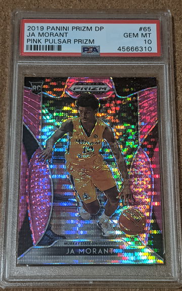 2019 Prizm Draft Picks Ja Morant Pink Pulsar Rookie PSA 10 #65 Grizzlies RC 🔥