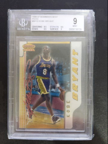 1996 Bowman's Best Picks #BP10 KOBE BRYANT BGS9