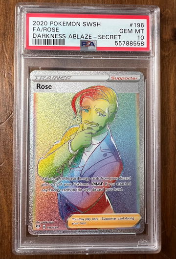 Pokémon Darkness Ablaze Rose Full Art PSA 10