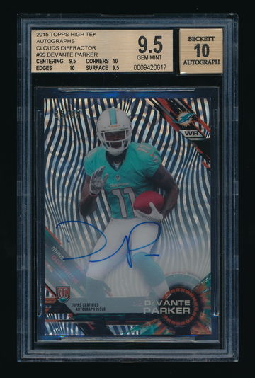 Devante Parker 2015 Topps Tek RC Clouds Diffractor #25/25 BGS 9.5/10