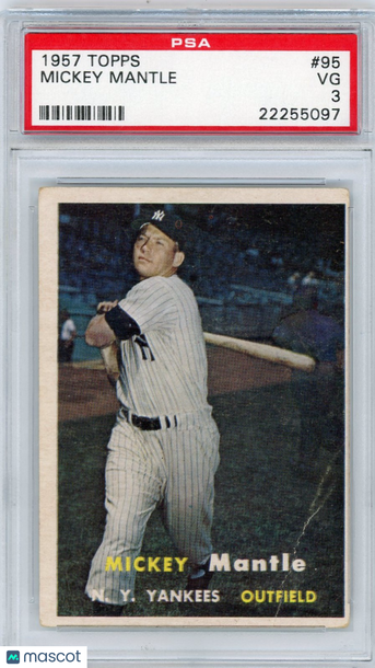 1957 Topps Mickey Mantle #95 PSA 3