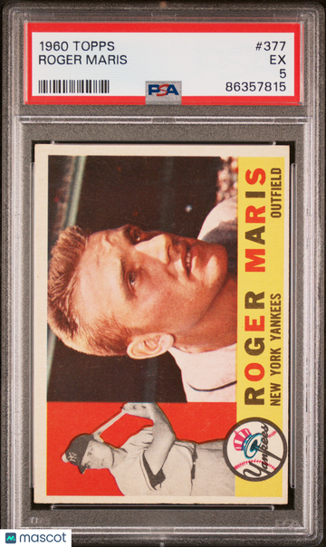 1960 Topps Roger Maris #377 PSA 5