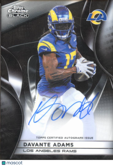 Davante Adams 2025 Topps Chrome Black Auto Los Angeles Rams