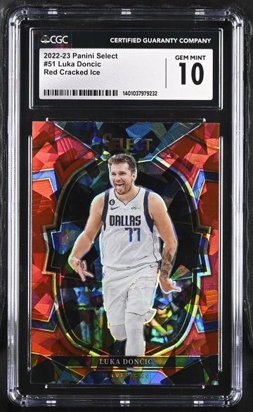 2022 PANINI LUKA DONCIC RED CRACKED ICE #51 CGC 10