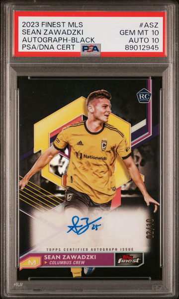 2023 TOPPS SEAN ZAWADZKI FINEST MLS AUTOGRAPHS AUTOGRAPH-BLACK #ASZ PSA 10