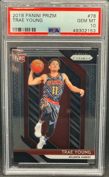 Trae Young 2018 Panini Prizm #78 Rookie PSA 10