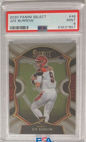 2020 Select Joe Burrow Rookie Bengals PSA 9