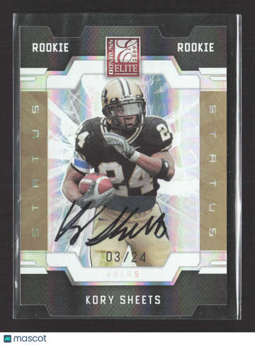 2009 Donruss Elite Status Kory Sheets #158 03/24 Auto