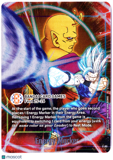2025 Bandai Card Games Fest 25-26 Energy Marker Promo Gohan Piccolo Holofoil Chase LOW POP EVENT STAMPED CARD Ultra Rare