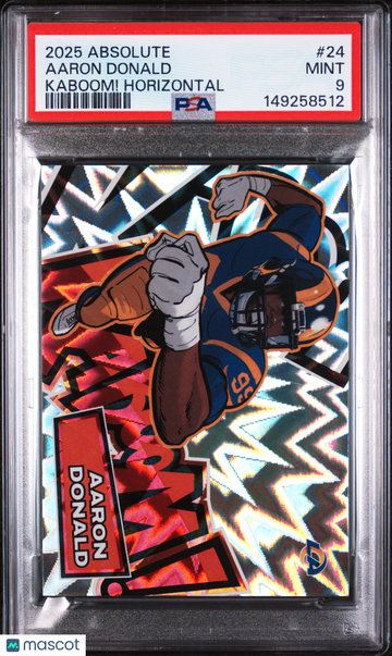 2025 Panini Absolute Kaboom! Horizontal Aaron Donald #24 Kaboom PSA 9