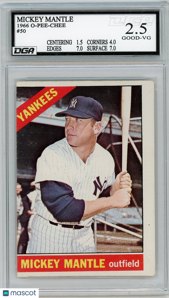 1966 O-Pee-Chee Mickey Mantle #50 DGA 2.5
