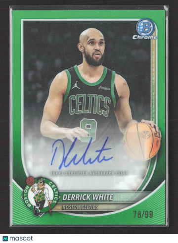 2025 Topps Bowman Chrome Derrick White #BCA-DW Green Refractor