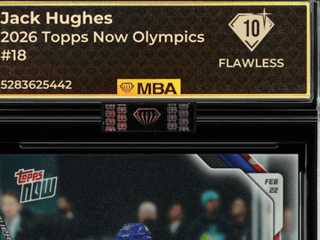Graded Jack Hughes New Jersey Devils 2026 Topps Now Olympics #18 Trading Card MBA 10