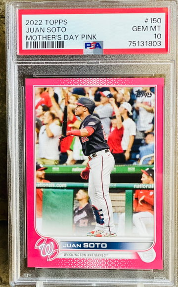 Juan Soto Mothers Day Bat Flip 22/50 PSA 10 Jersey 1/1 2022 Topps 