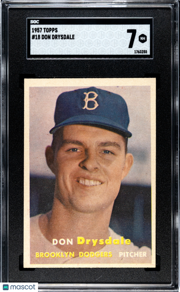 1957 Topps Don Drysdale #18 SGC 7