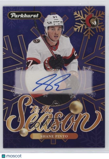 2023-24 Upper Deck Parkhurst - Tis the Season - Auto Achievement Shane Pinto #TS-9 Auto Achievement