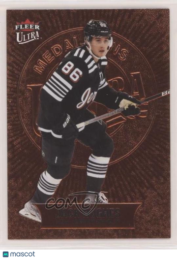 2021-22 Upper Deck Fleer Ultra - Medallions - Titian Achievement Jack Hughes #M-45 Titian Achievement 18/75