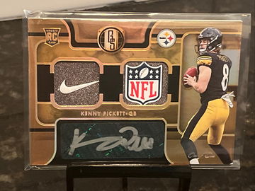 2022 Gold Standard Kenny Pickett true 1/1 RPA with Nike Swoosh and NFL Shield