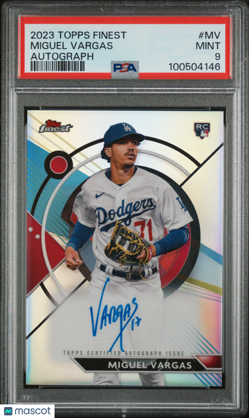 2023 Topps Finest Finest Autographs Miguel Vargas #MV PSA 9
