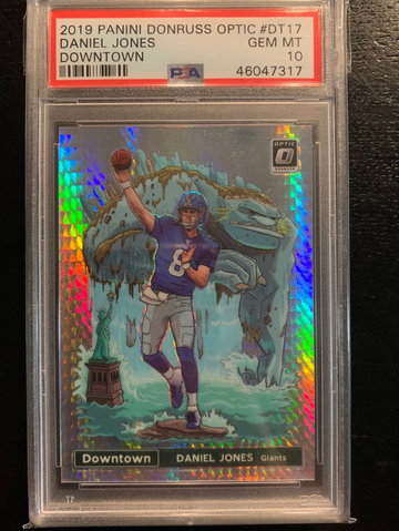 2019 Donruss Optic Downtown Daniel Jones PSA 10 POP 3
