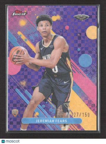 2026 Topps Finest Jeremiah Fears #7 Purple /150 RC