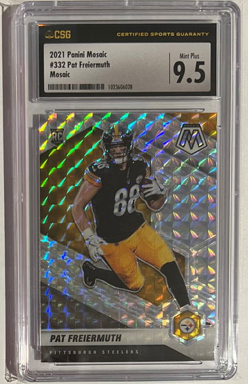 2021 Mosaic Pat Freiermuth Rookie Mosaic Parallel CSG 9.5 Steelers
