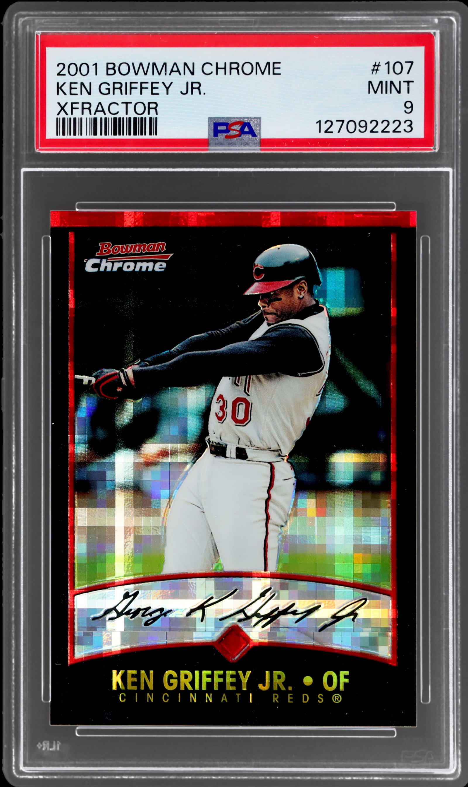2001 Bowman Chrome Ken Griffey Jr. Xfractor PSA 9 | MySlabs