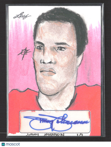 2015 Leaf Sports Edition Masterworks Jimmy Johnson /1 Sketch Hand Drawn