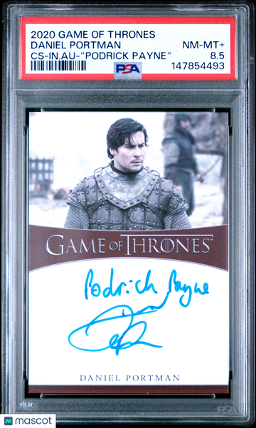 2020 Game Of Thrones Complete Series Inscription Autographs Daniel Portman CS In. Au "podrick Payne" PSA 8.5