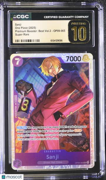 2025 One Piece Premium Booster: Best Vol.2 Sanji CGC 10 #OP09-065