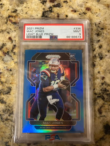 Mac Jones 2021 Light Blue Prizm