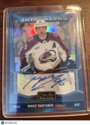 2024-25 O-Pee-Chee Platinum Mikko Rantanen #BA-RA Blue Rainbow Upper Deck