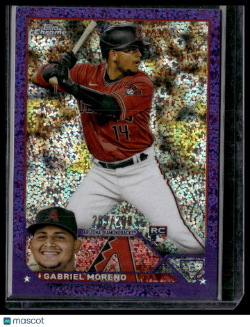 2023 Topps Chrome Gabriel Moreno #189 Purple Speckle Refractor SN