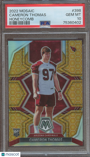 2022 Panini Mosaic Cameron Thomas #398 Honeycomb PSA 10