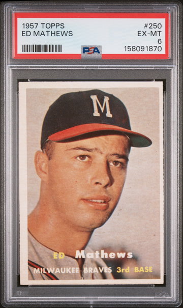 1957 Topps Eddie Mathews #250 PSA 6