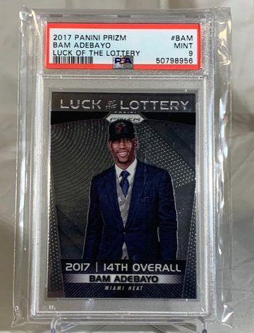 2017-18 Panini Prizm Luck of Lottery Bam Adebayo Heat RC PSA Mint 9 #50798956