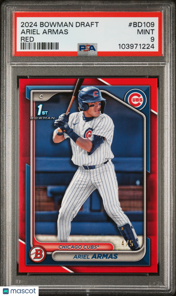 2024 Bowman Draft Ariel Armas #BD109 Red 4/5 PSA 9