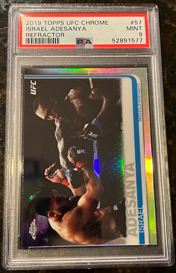 2019 Topps UFC Chrome Israel Adesanya Refractor PSA 9