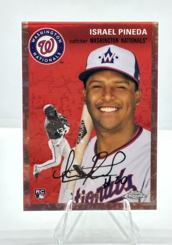 2023 Topps Chrome Platinum ISRAEL PINEDA RC #/75 Rose Gold Toile NATIONALS