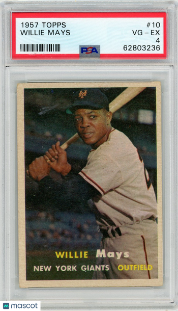 1957 Topps Willie Mays #10 PSA 4