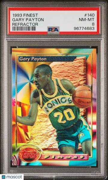 1993 Finest Gary Payton #140 Refractor PSA 8