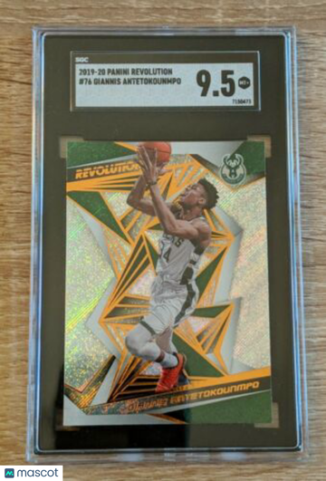 2019-20 Panini Revolution Giannis Antetokounmpo #76 SGC 9.5