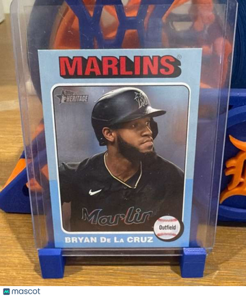 2024 Topps Heritage Mini - Light Blue Border Bryan De La Cruz #483