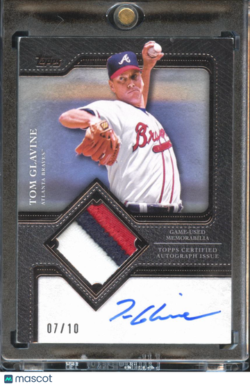 2025 Topps Flagship Autograph Patch Tom Glavine #TFAP-GLA /10 Topps Certified Autograph Issue Patch Game-Used Memorabili