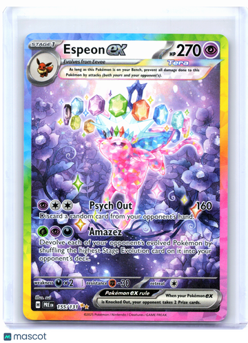 Prismatic Evolutions Espeon ex Holo Special Illustration Rare #155/131