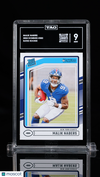 2024 Donruss Rated Rookie Malik Nabers #383 Rookie TAG 9