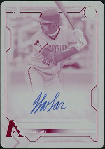 2021 Topps Bowman Draft Magenta Plate Jordan Lawlar #CDA-JLA Auto 1/1