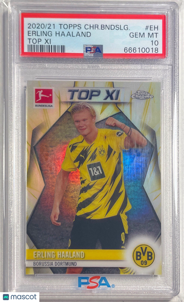 2020 Topps Chrome Bundesliga Top XI Erling Haaland #EH PSA 10