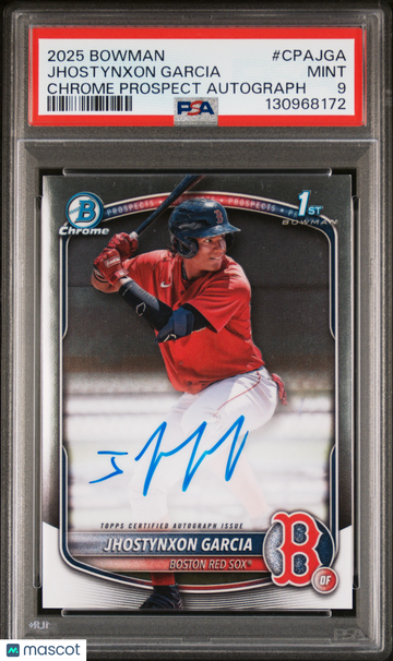 2025 Bowman Chrome Prospect Autographs Jhostynxon Garcia #CPAJGA PSA 9